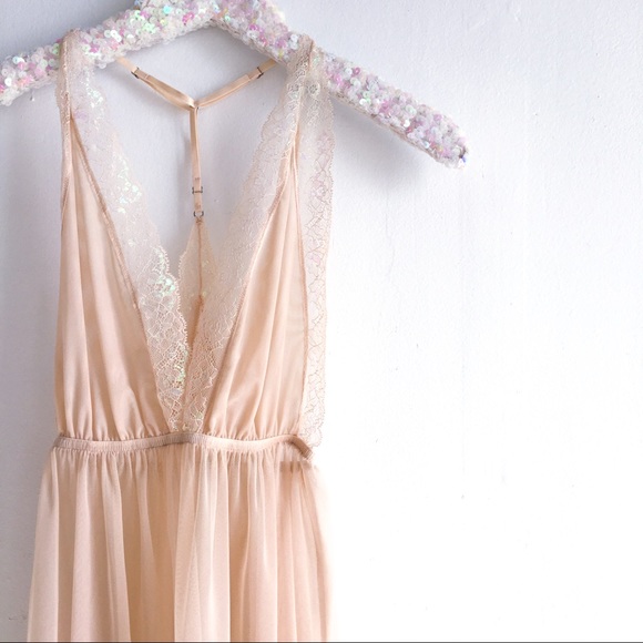 H&M Other - Nude lace mesh babydoll nighty